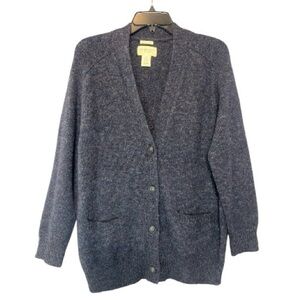 Denim & Supply Ralph Lauren Blue Cardigan Wool Mohair Blend M Eclectic Grandpa